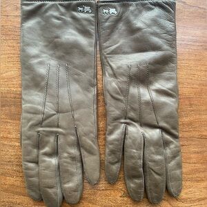 Coach Brown Leather Gloves